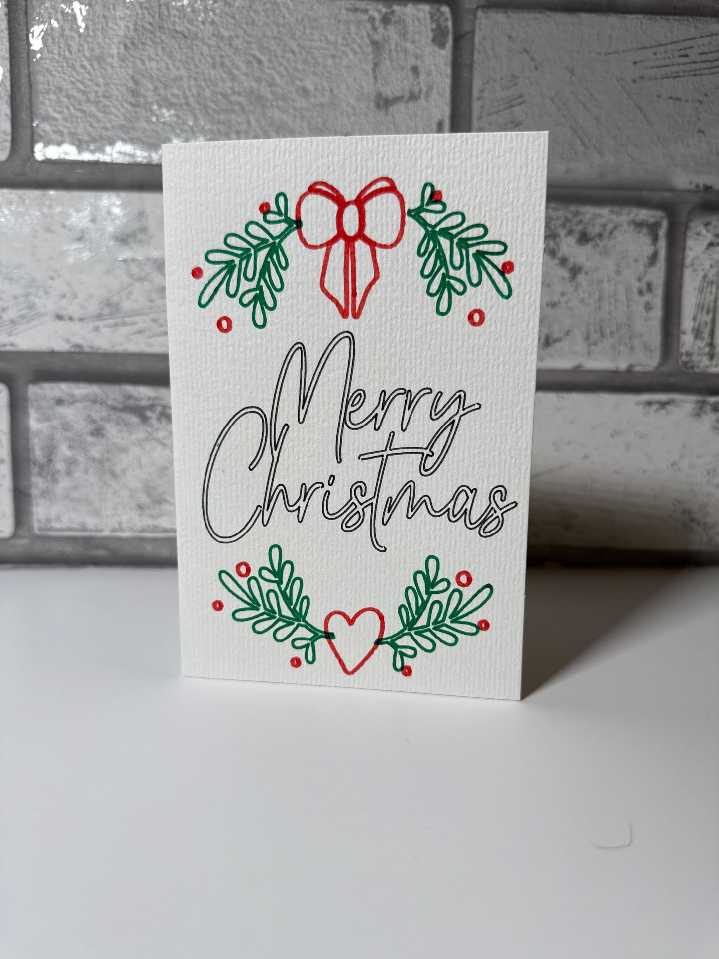 Elegant Merry Christmas Holiday Greeting Card