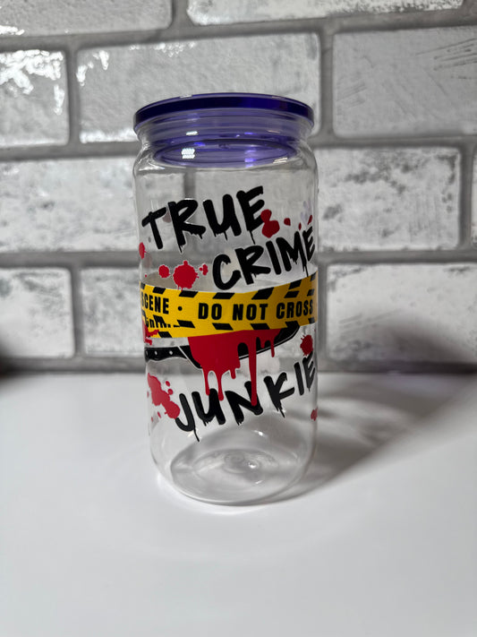 16 oz True Crime Junkie Plastic Tumbler