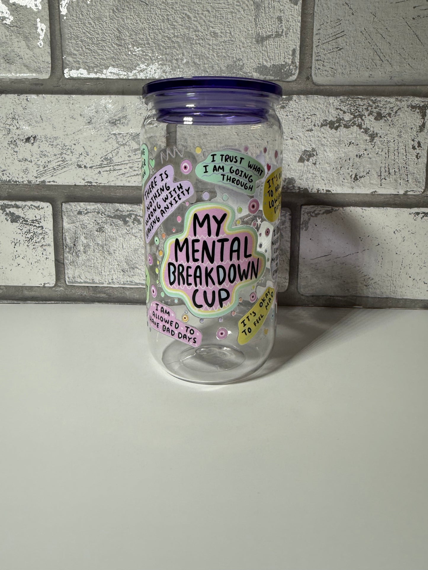 16 oz Motivational Plastic Tumbler with Inspirational Lid Cover
