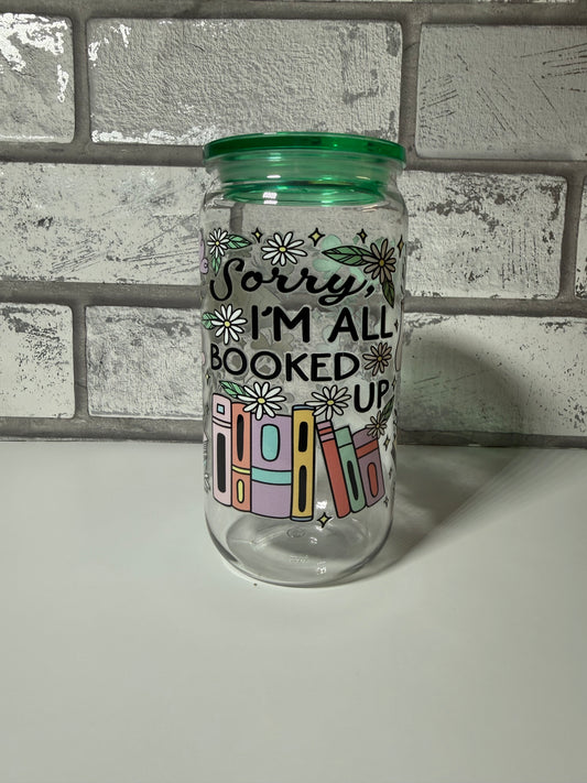 16 oz "Sorry I'm All Booked Up" Plastic Tumbler