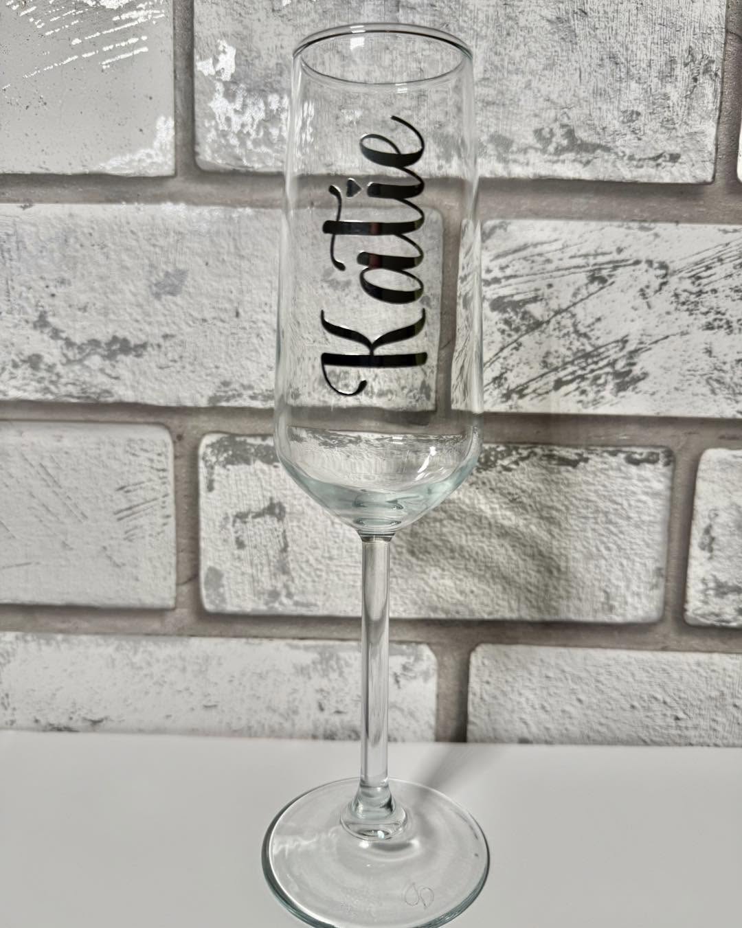 Personalised Champagne Flute | Custom Name Glass