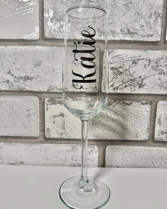 Personalised Champagne Flute | Custom Name Glass