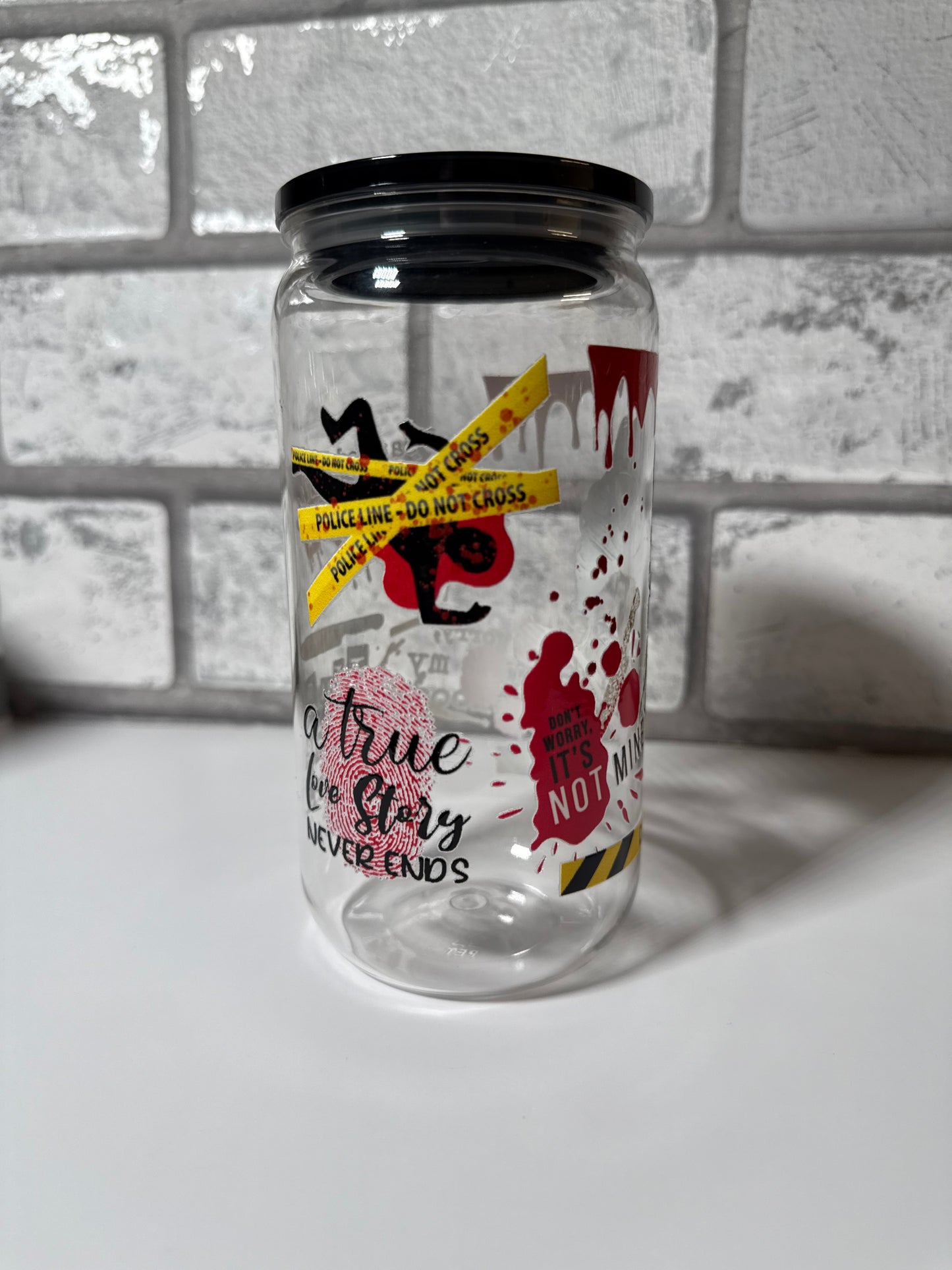 16 oz True Crime Junkie Plastic Tumbler