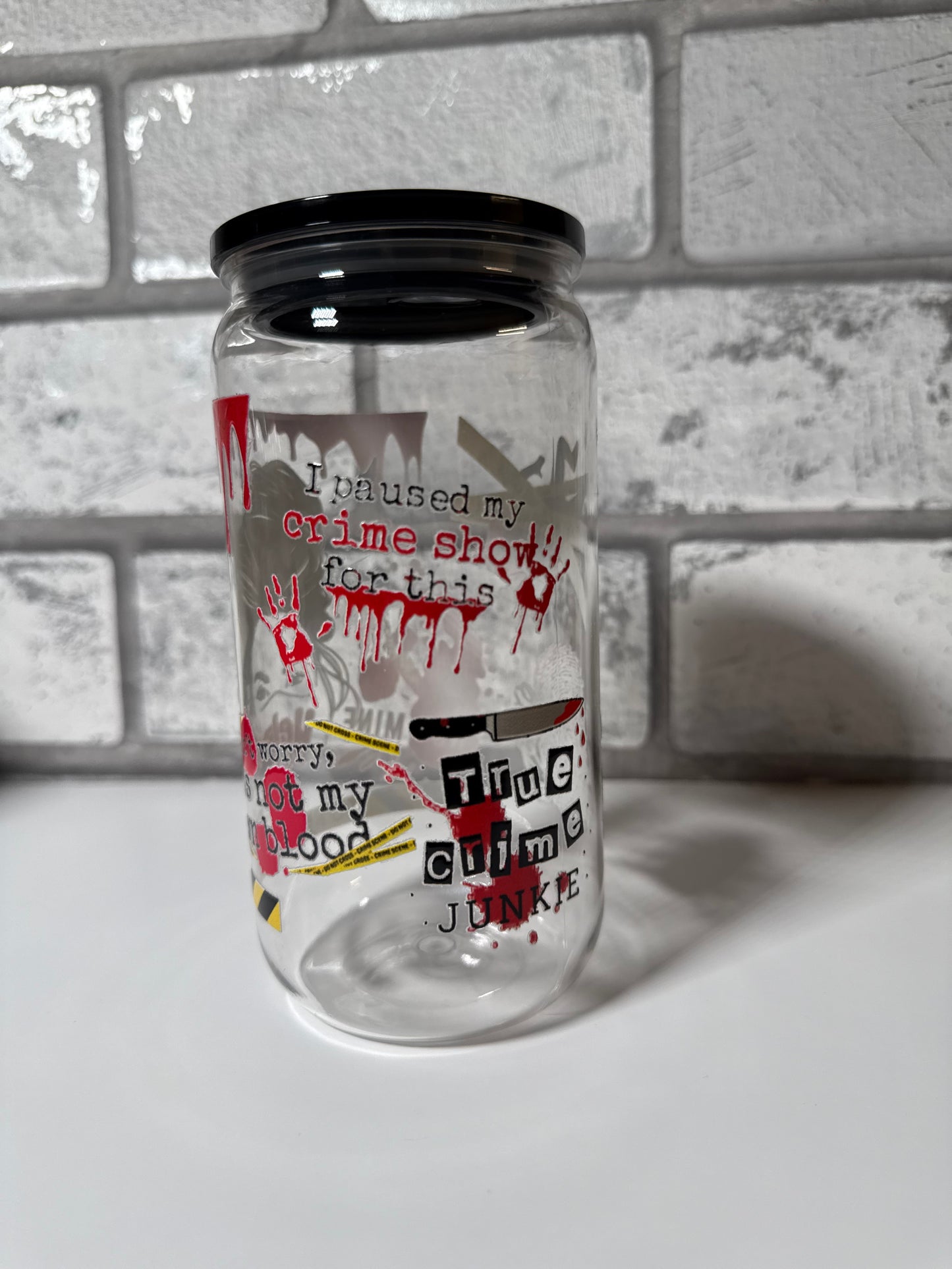 16 oz True Crime Junkie Plastic Tumbler